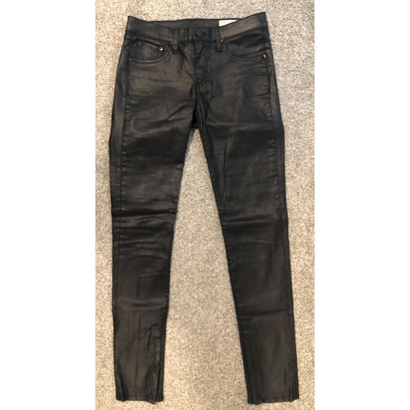 Rag & Bone Coated Legging Zipper Jeans - Size 27 - Picture 3 of 14